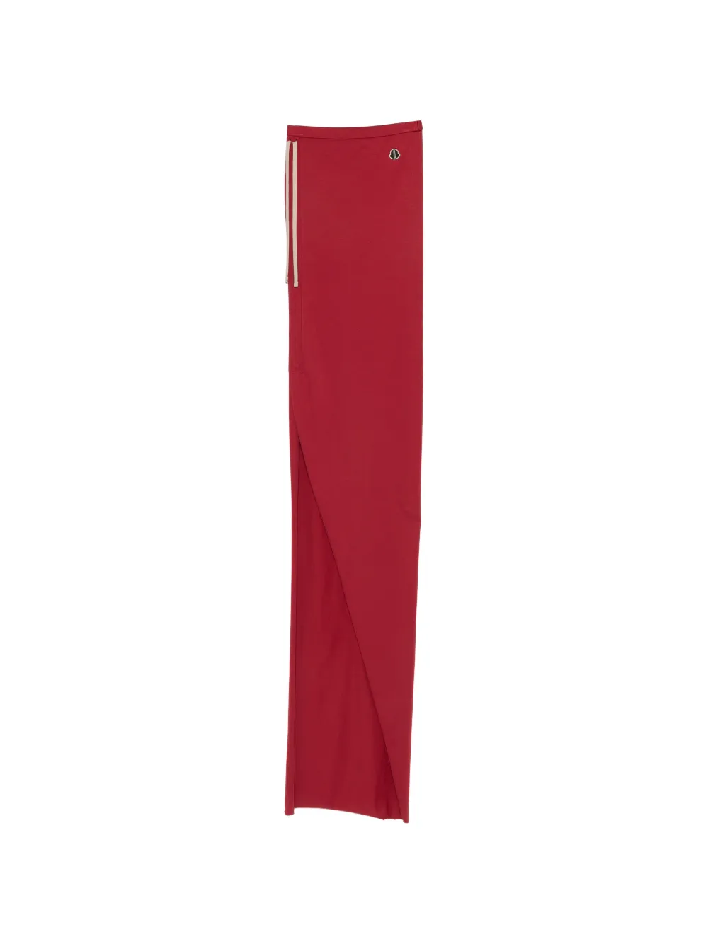 Moncler x Rick Owens jersey maxi-rok met trekkoord en split Rood