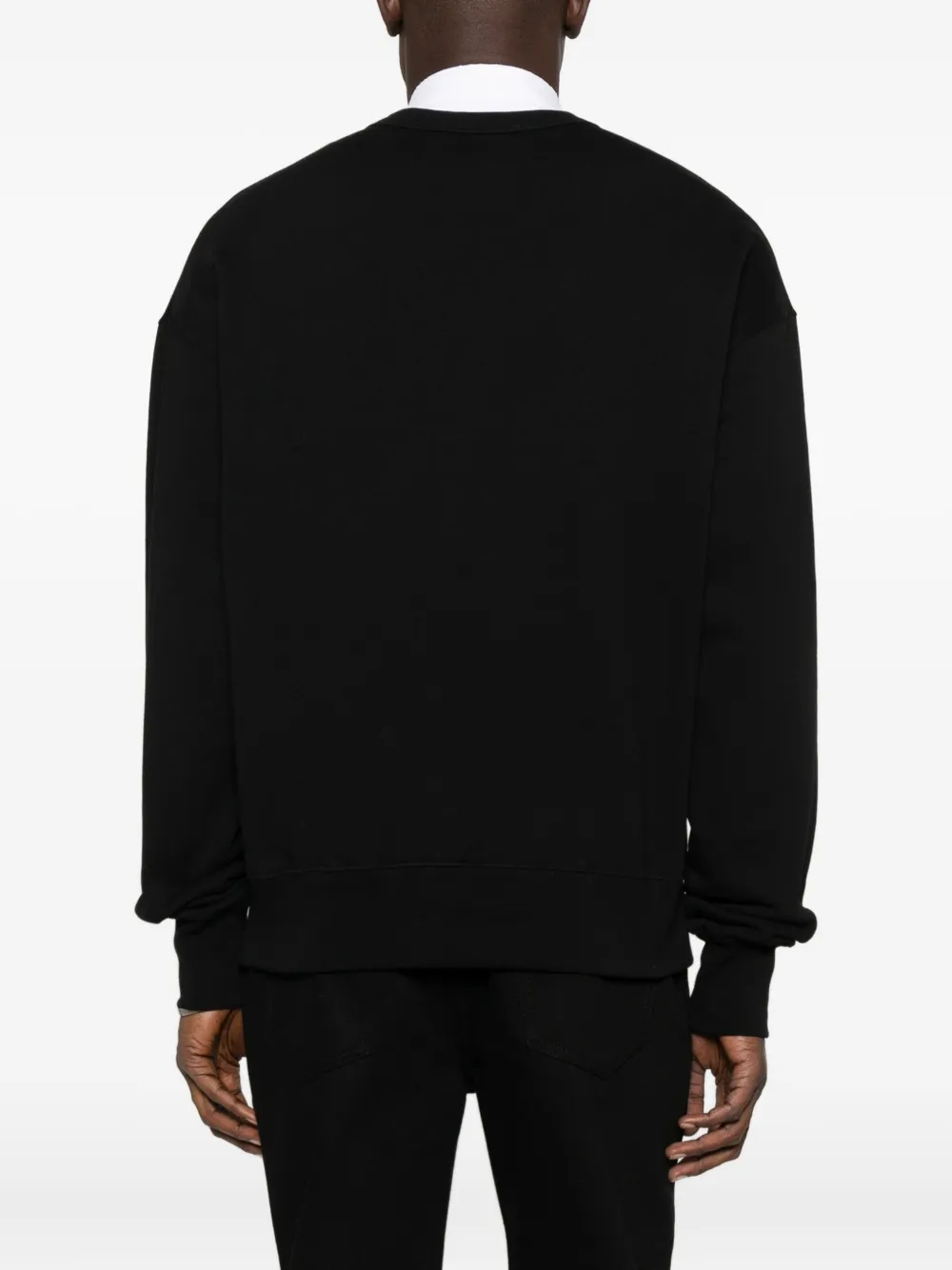 Alexander Mcqueen Moth-motif Cotton Sweatshirt In Black