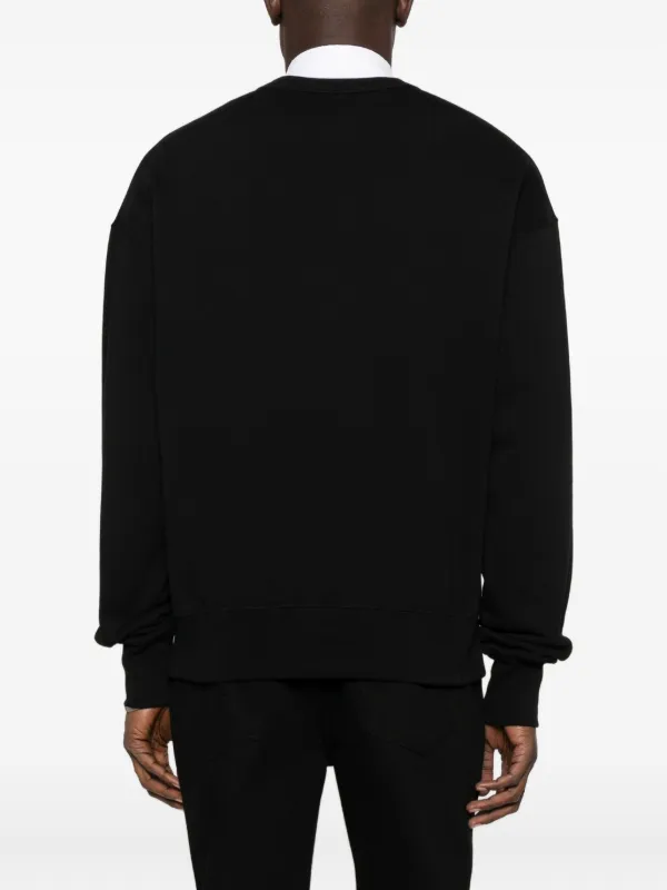 Alexander McQueen Moth-motif Cotton Sweatshirt | Black | FARFETCH