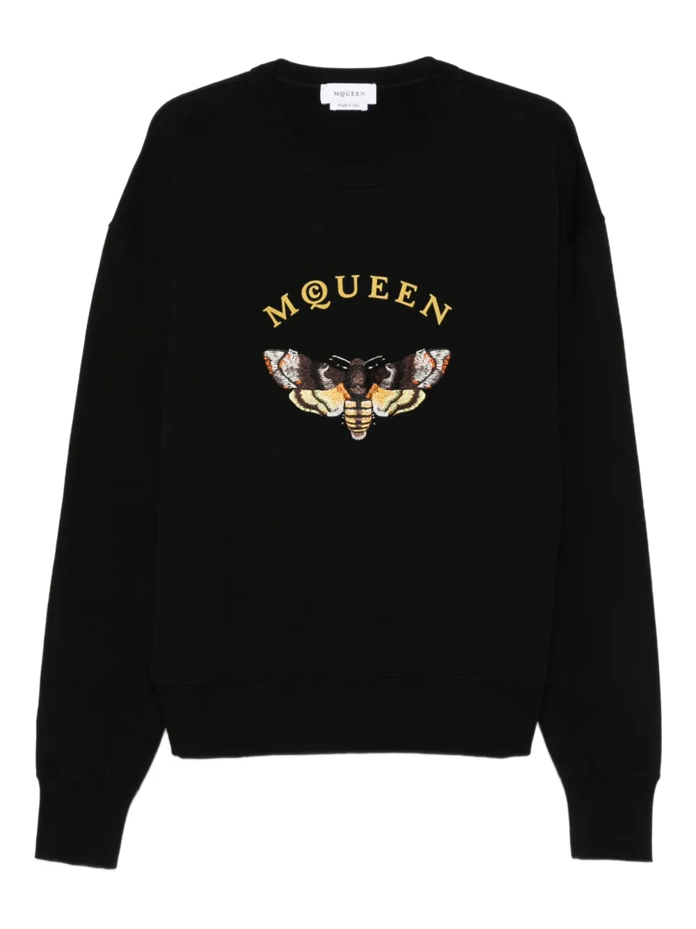 Alexander McQueen Mothモチーフ スウェットシャツ - ブラック Alexander McQueen Mothモチーフ スウェットシャツ - ブラック