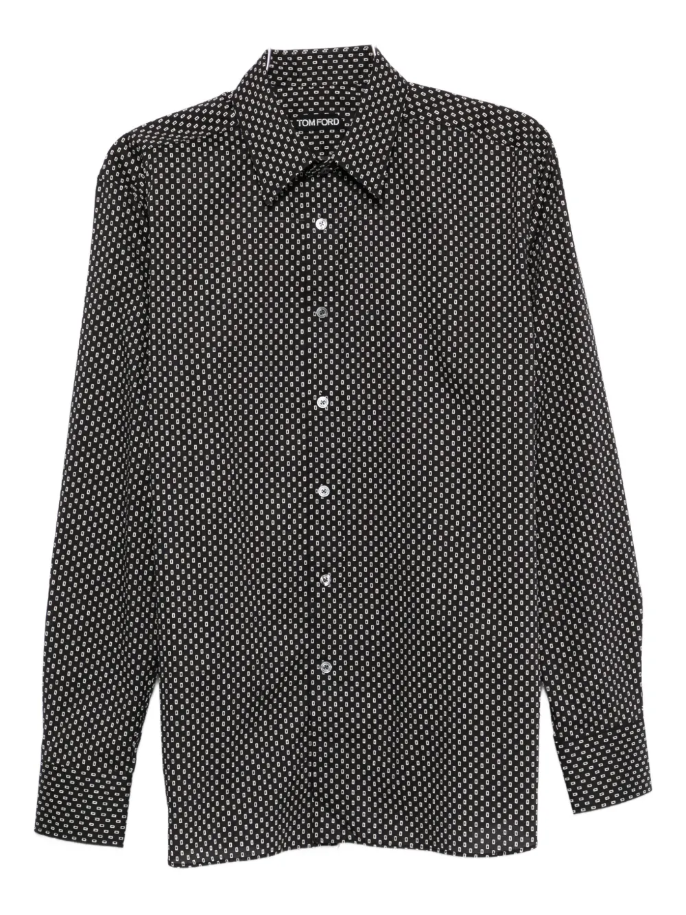 TOM FORD Camicia con stampa geometrica - Nero