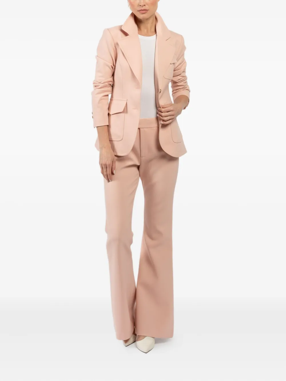 Smythe Flap-pocket Button Blazer In Pink