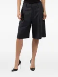 Smythe plaid-pattern pleat-detail shorts - Grey