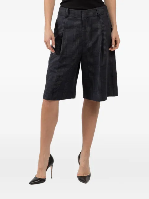 Smythe plaid-pattern pleat-detail shorts