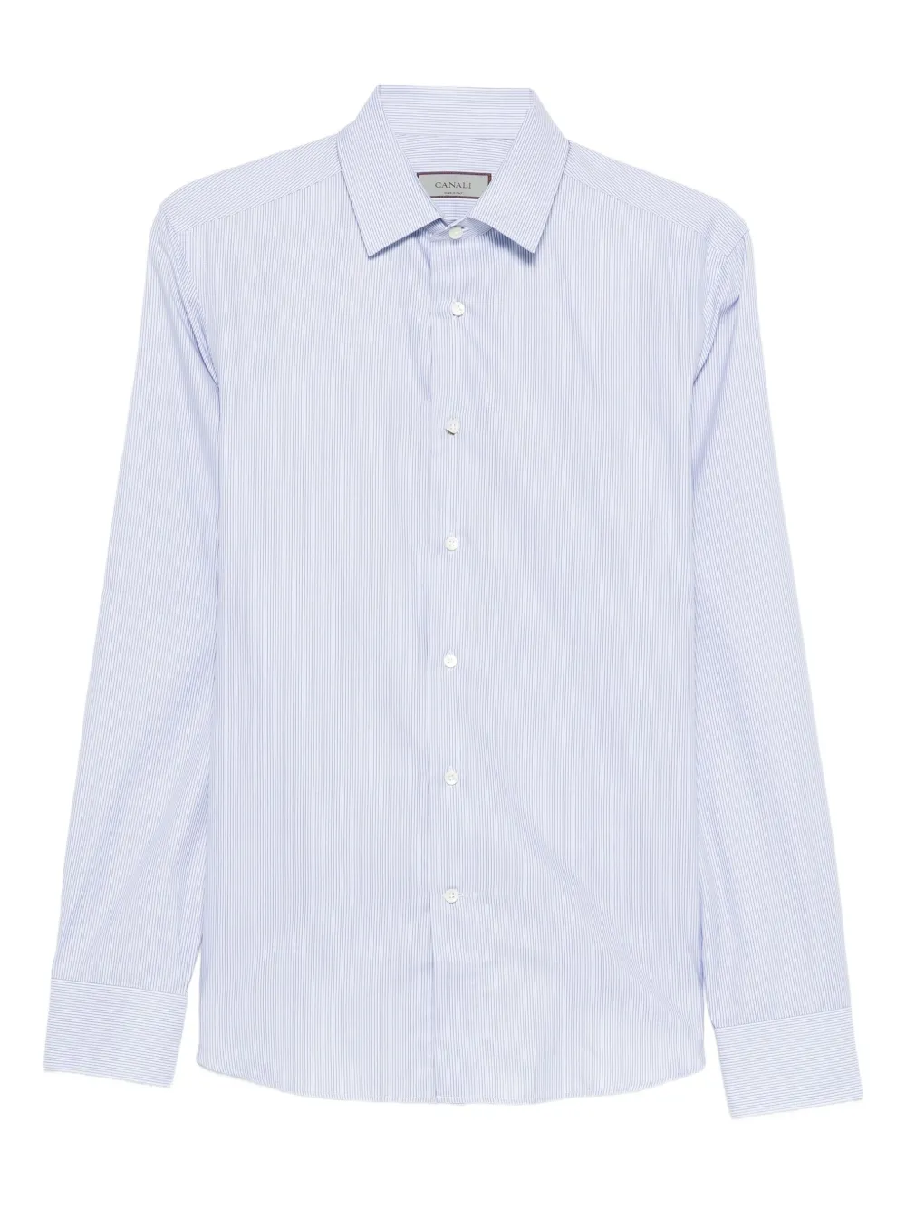 Canali Overhemd met krijtstreep Blauw
