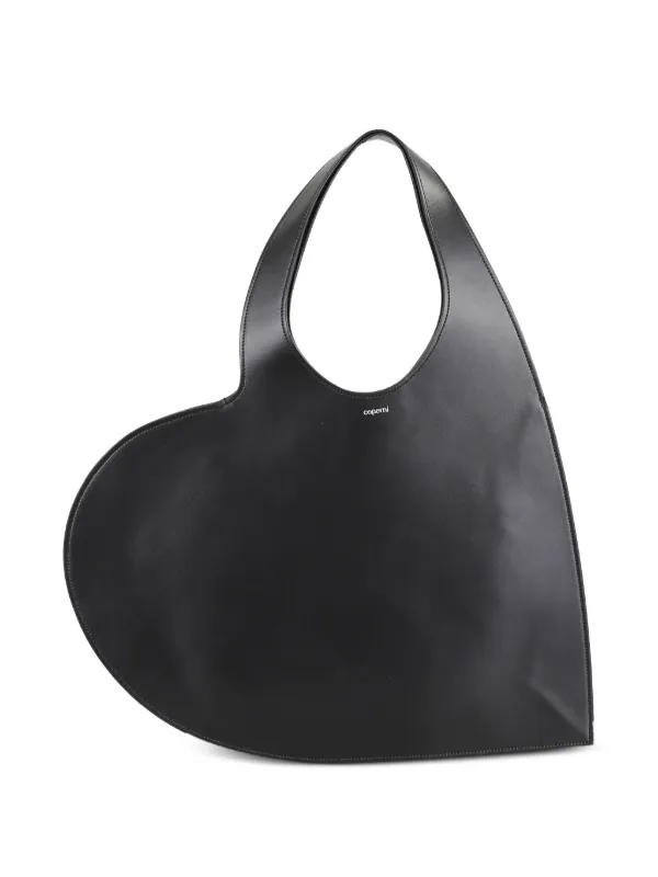 Coperni Heart-shaped Leather Clutch Bag in Black