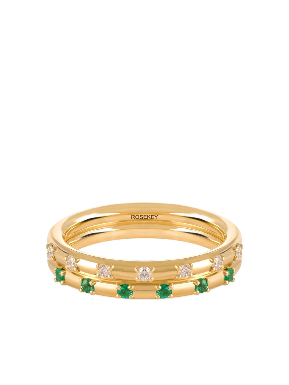 ROSEKEY 18K yellow gold emerald diamond ring - Oro