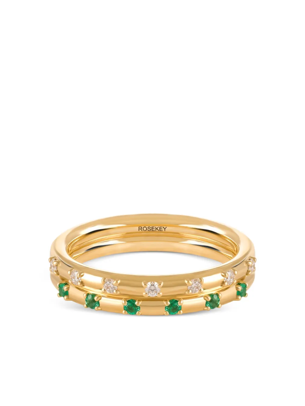 ROSEKEY 18K yellow gold emerald diamond ring - Oro