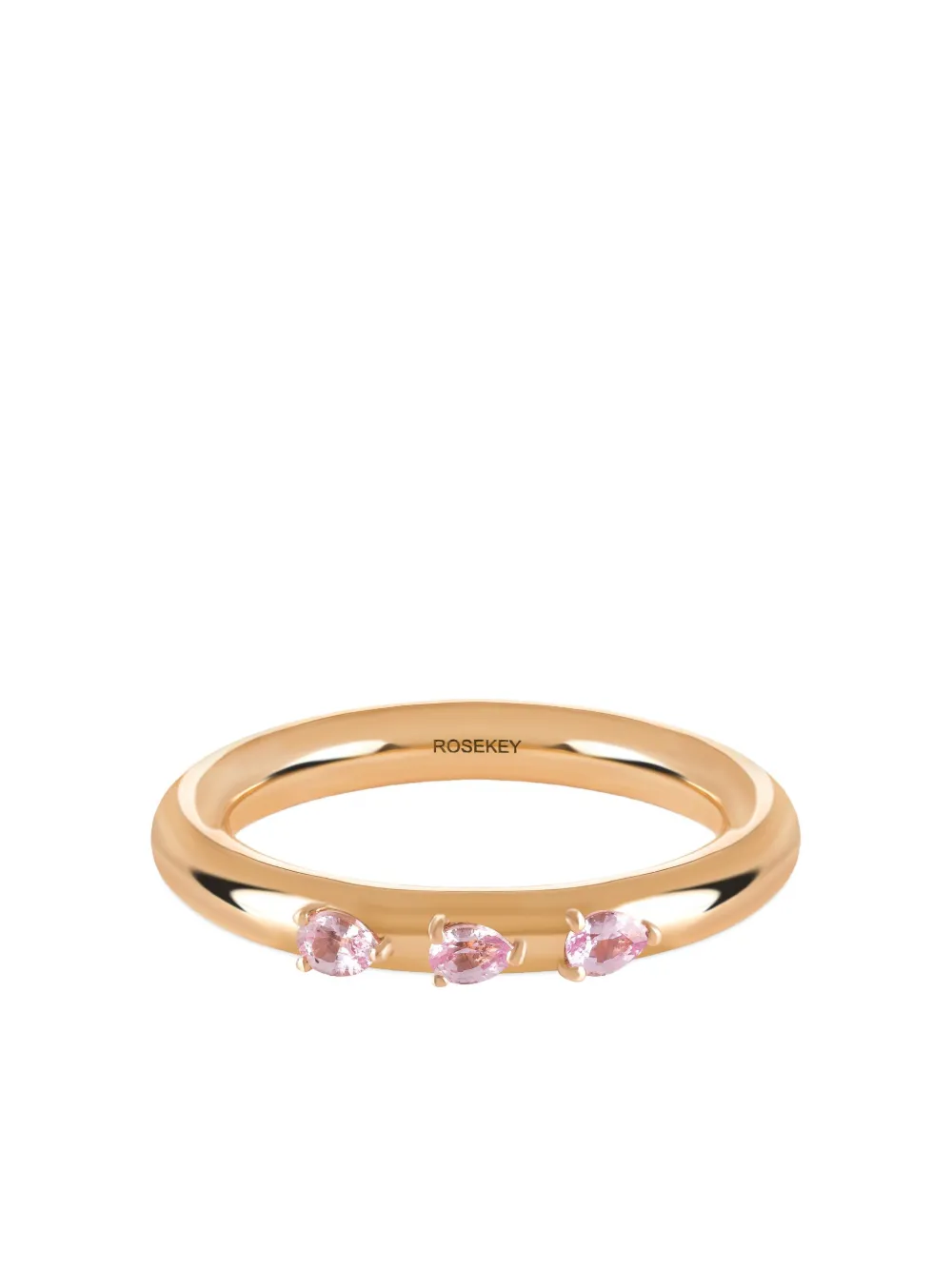 ROSEKEY 18K rose gold Leaves of Grass pink sapphire ring - Oro