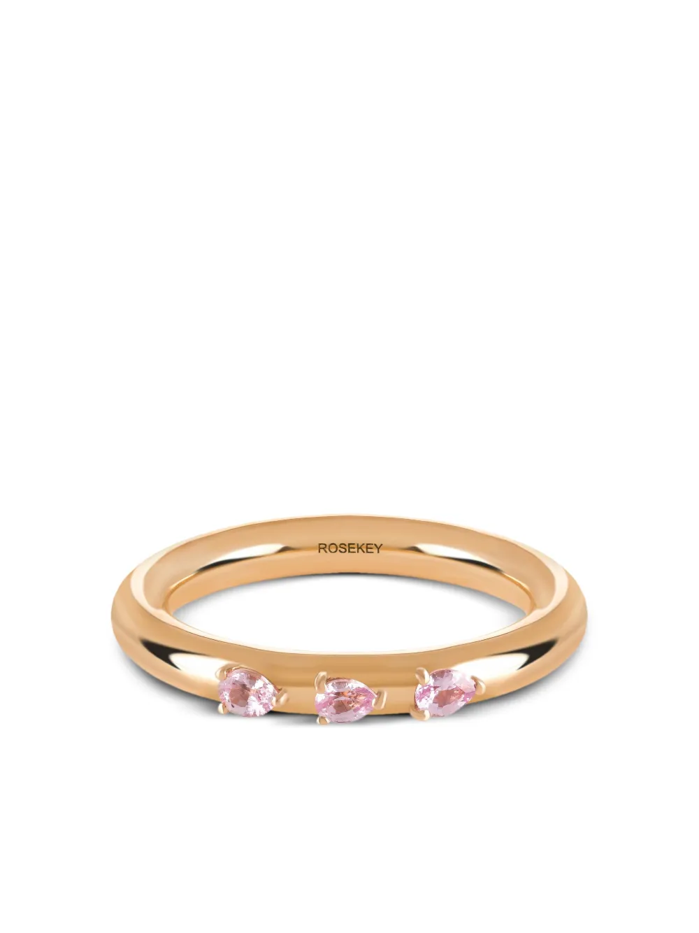 ROSEKEY 18K rose gold Leaves of Grass pink sapphire ring - Oro