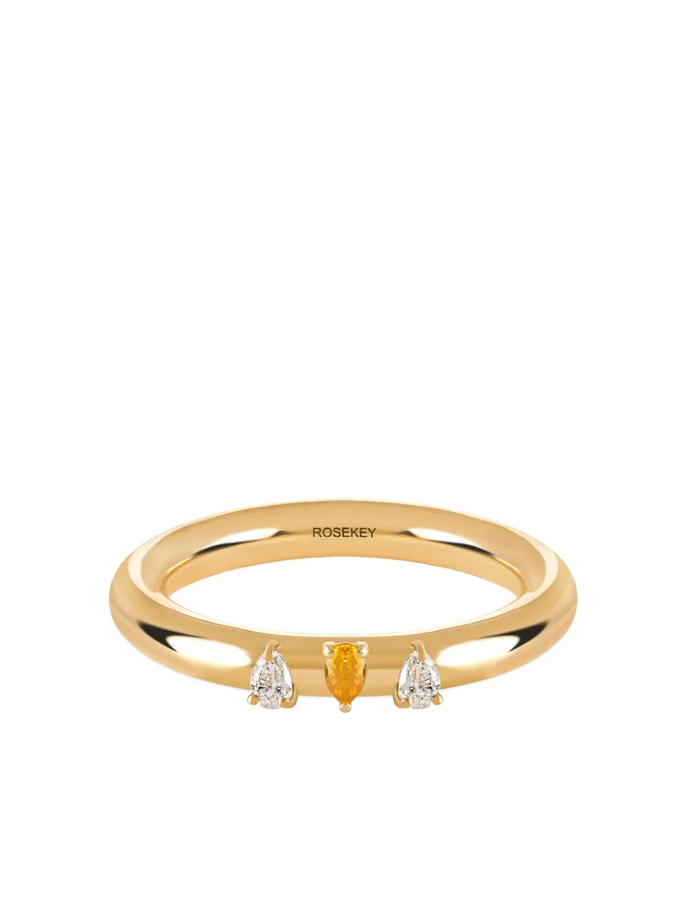 ROSEKEY 18K yellow gold Fairy diamond and sapphire ring - Oro