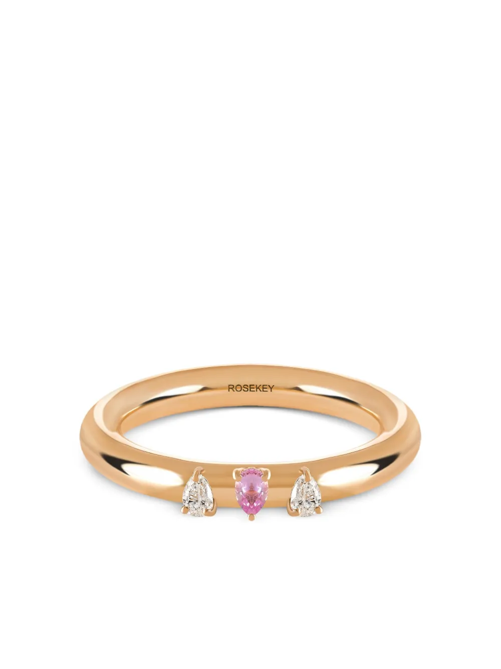 ROSEKEY 18K yellow gold Fairy diamond and sapphire ring - Oro