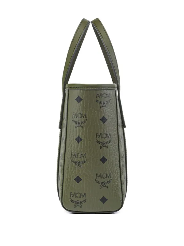 MCM Mini Toni visetos-monogram top-zip Tote Bag Green FARFETCH IN