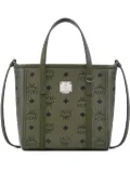 MCM mini Toni visetos-monogram top-zip tote bag - Green