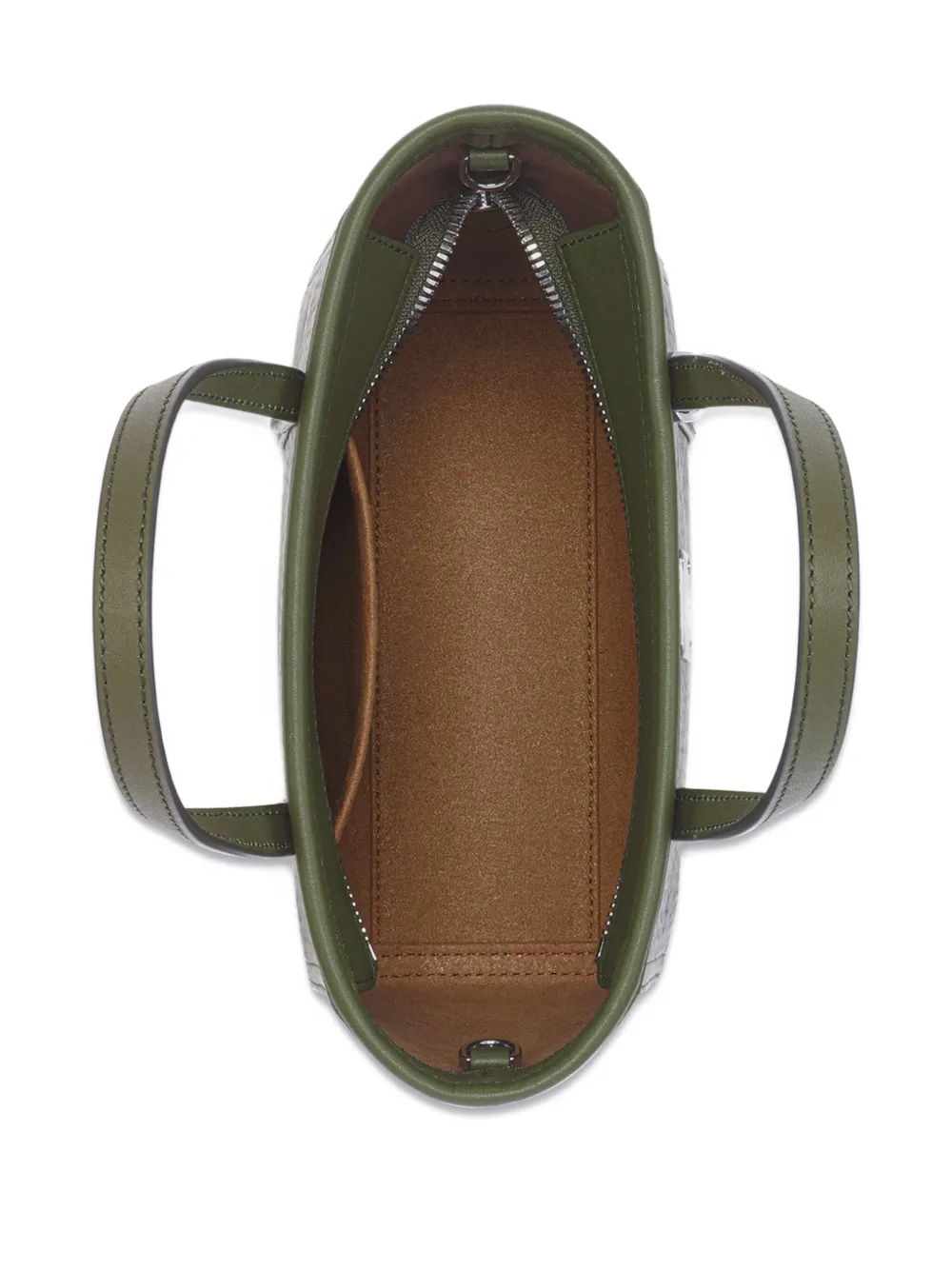 MCM Toni mini-shopper met monogram en rits aan de bovenkant Groen