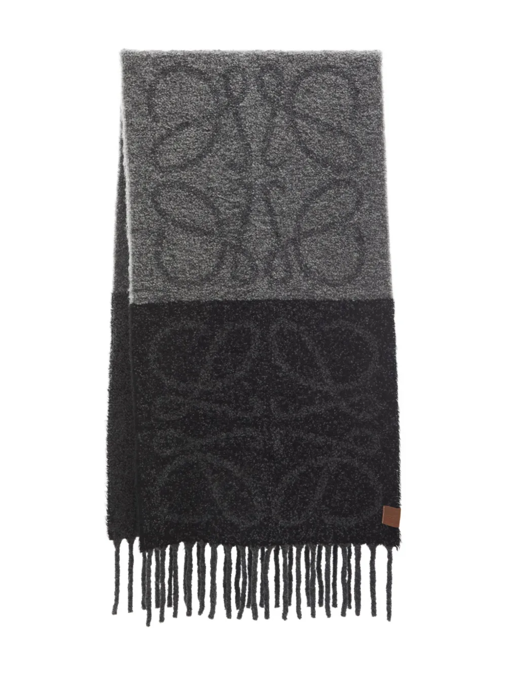 Anagram fringed scarf
