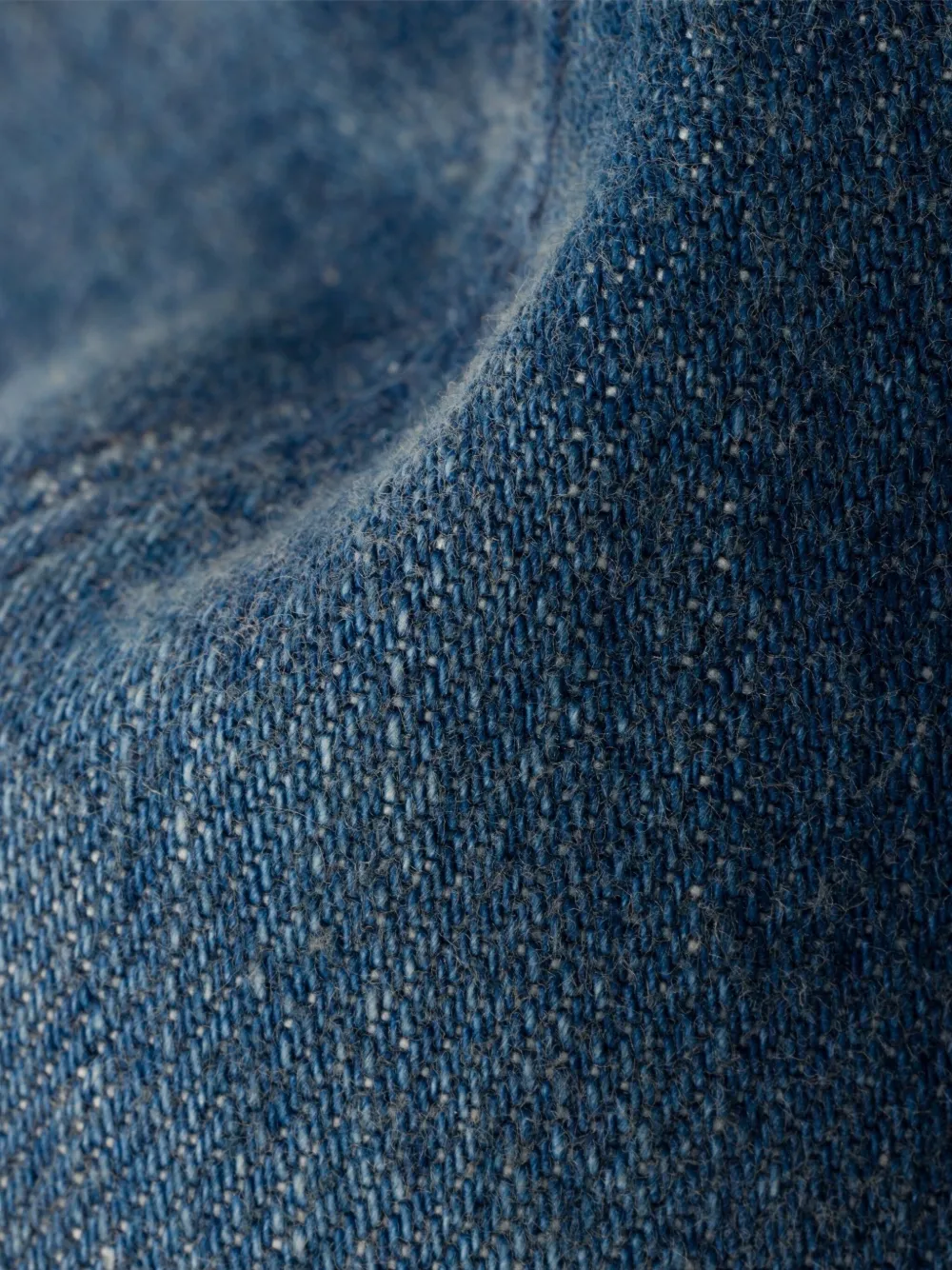 Prada triangle-logo denim bucket hat Blauw