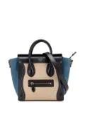 Celine Pre-Owned 2015 Nano Tricolor Nubuck and Calfskin Luggage Tote satchel - Brown