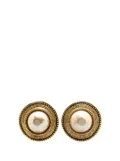CHANEL Pre-Owned 1985 Gold Plated Faux Pearl Clip on Earrings costume earrings