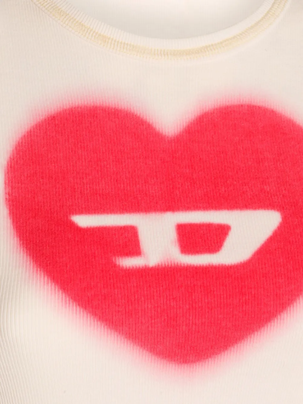 Diesel T-Ele heart-logo T-shirt Wit