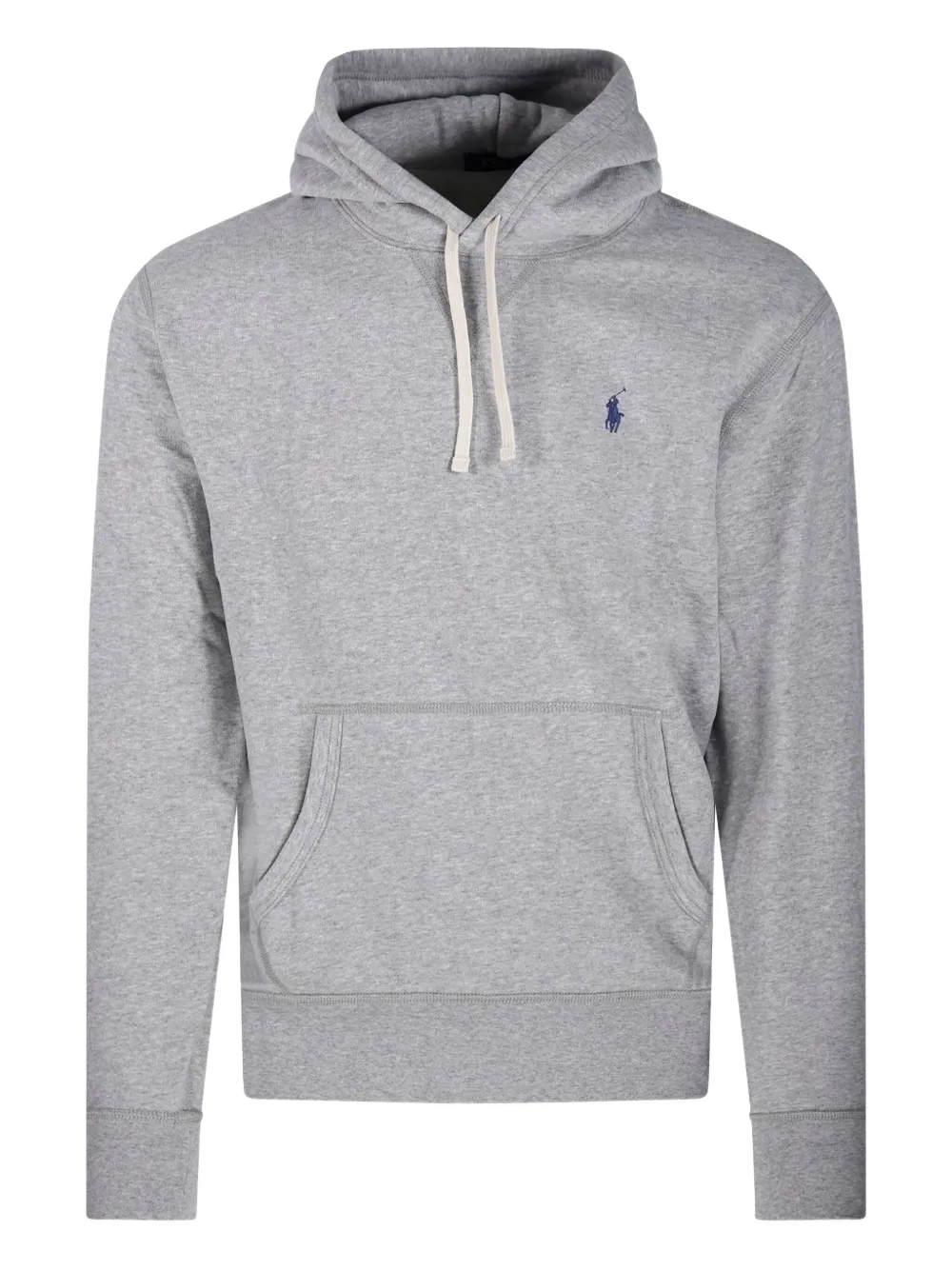 Polo Ralph Lauren logo-embroidered hooded sweatshirt Grijs