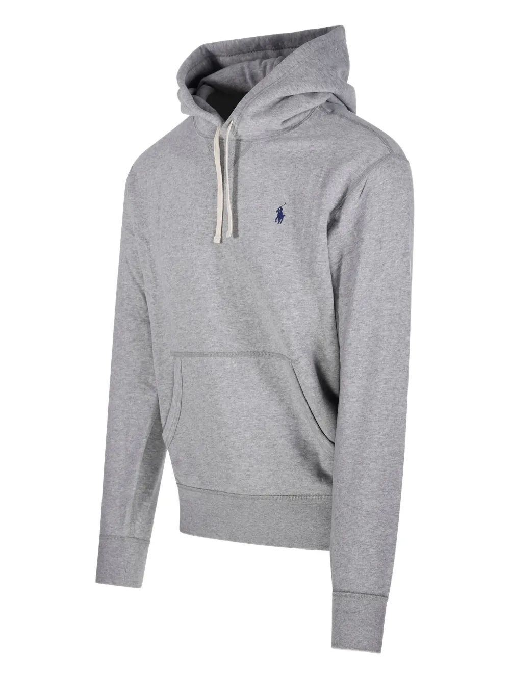 Polo Ralph Lauren logo-embroidered hooded sweatshirt Grijs