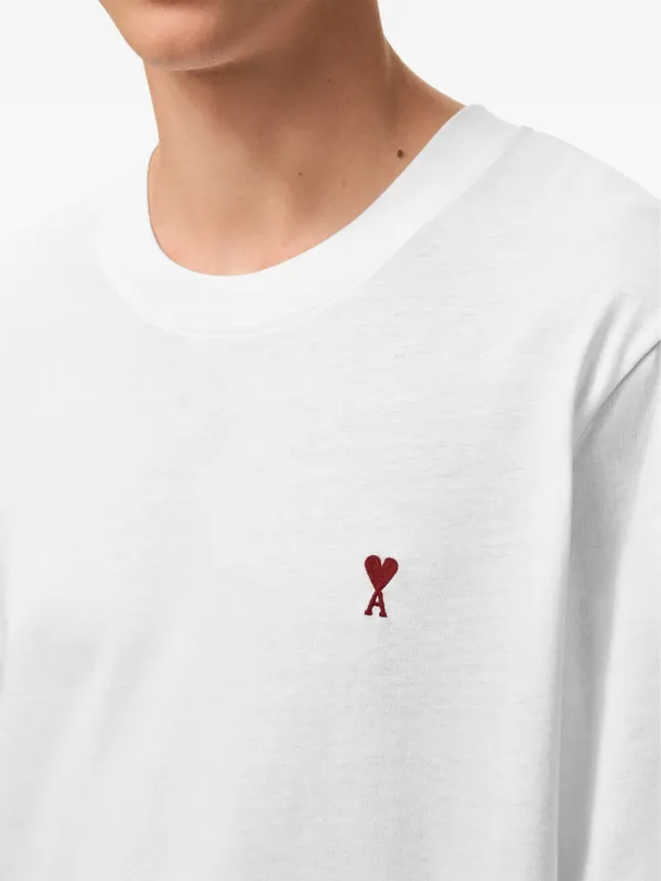 AMI Paris Ami De Coeur organic-cotton T-shirt | White | FARFETCH AMI Paris Ami De Coeur organic-cotton T-shirt | White | FARFETCH