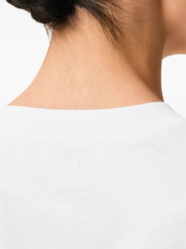 AMI Paris Ami De Cœur long-sleeve T-shirt | White | FARFETCH AM