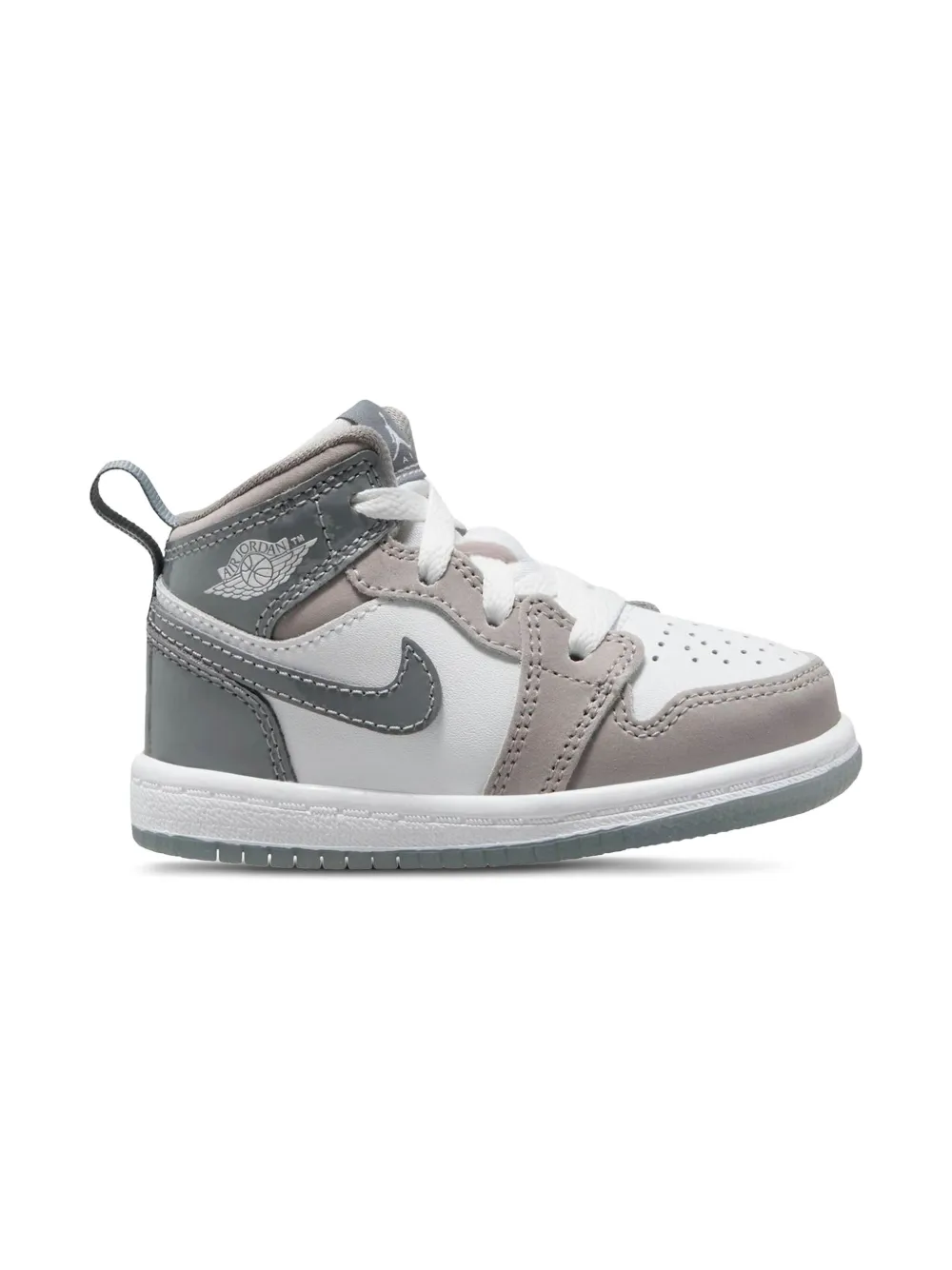 Jordan Kids Air Jordan 1 "White Medium Grey Cool Grey" sneakers