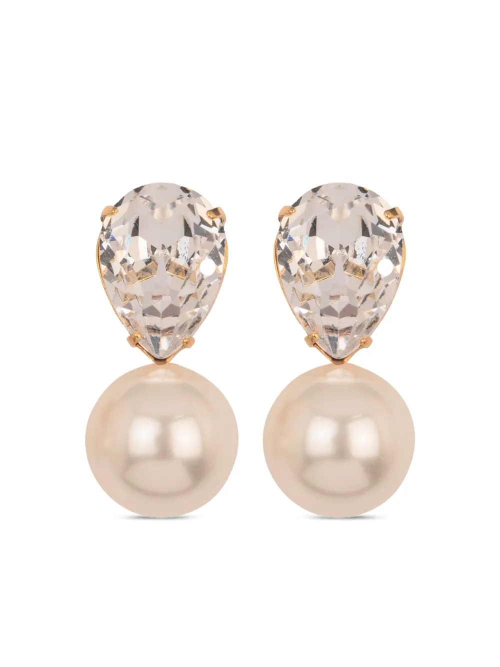 Jennifer Behr crystal-pearl earrings | Neutrals | Image 1