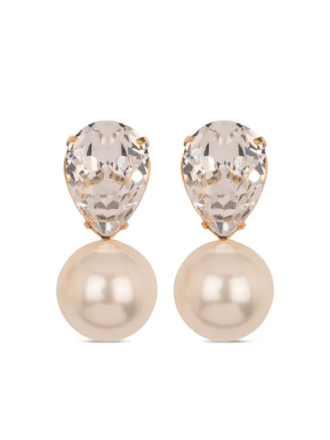 Jennifer Behr crystal-pearl earrings