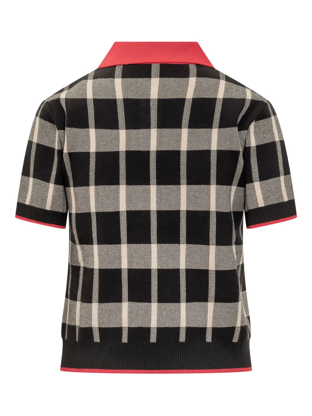 MSGM Geruite polotop - Zwart