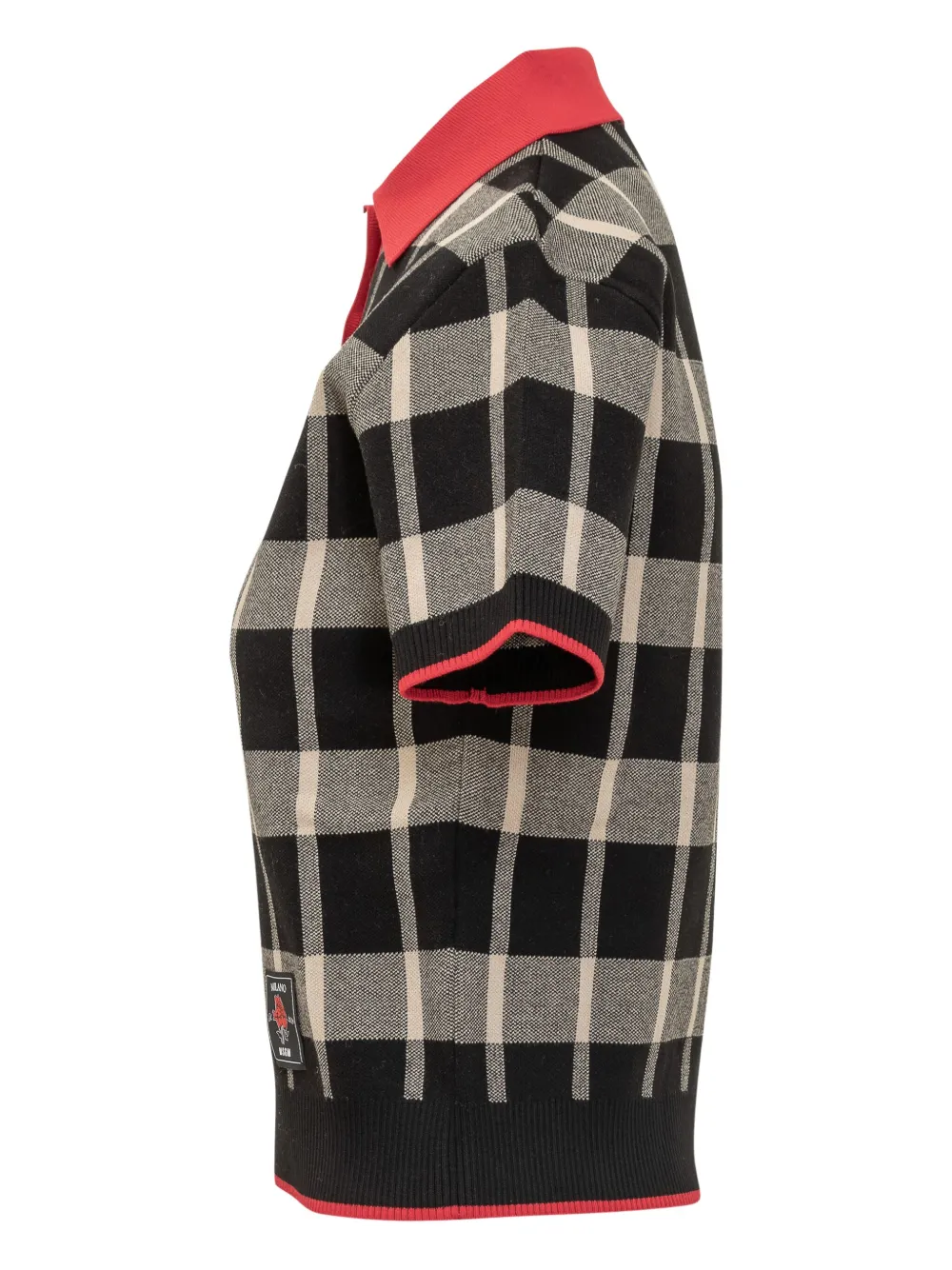MSGM Geruite polotop Zwart