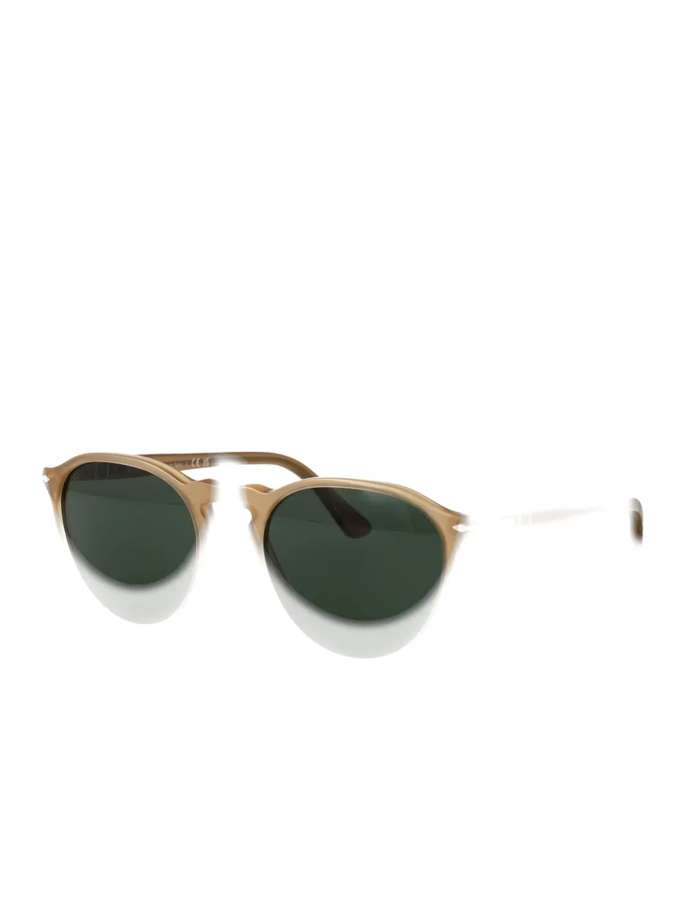 Persol Acetate zonnebril met rond montuur Bruin
