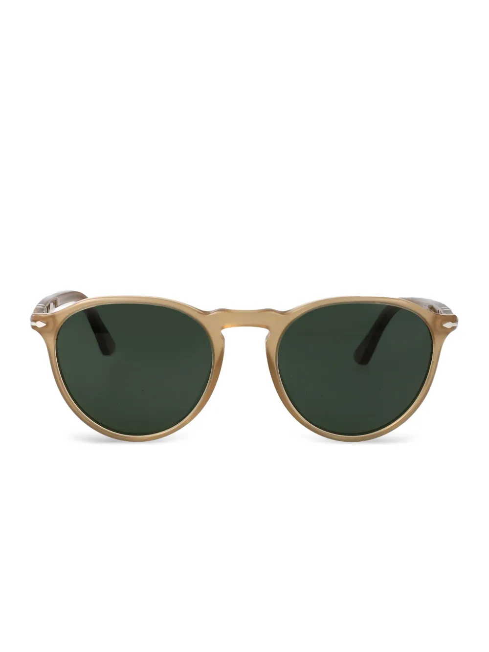 Persol Acetate zonnebril met rond montuur Bruin