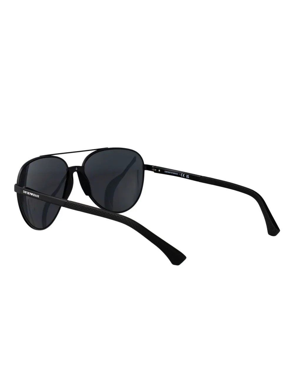 Emporio Armani EA2059 metal double-bridge sunglasses Zwart