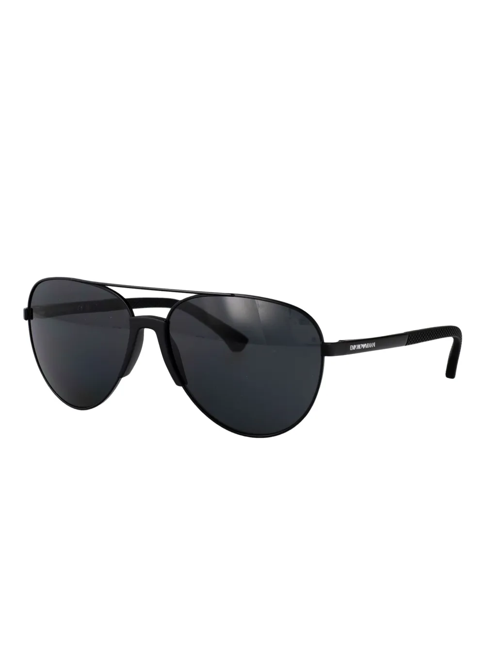 Emporio Armani EA2059 metal double-bridge sunglasses Zwart
