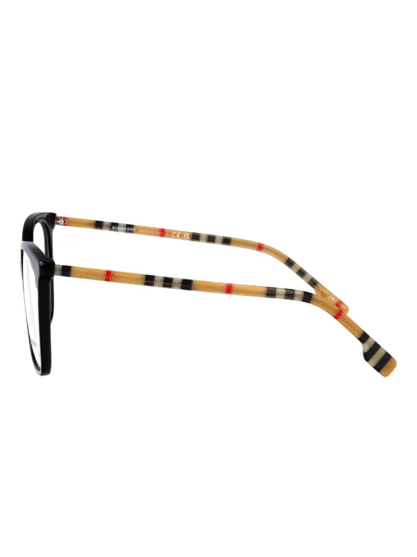 Burberry Eyewear Louise スクエア眼鏡フレーム | ブラック | FARFETCH JP