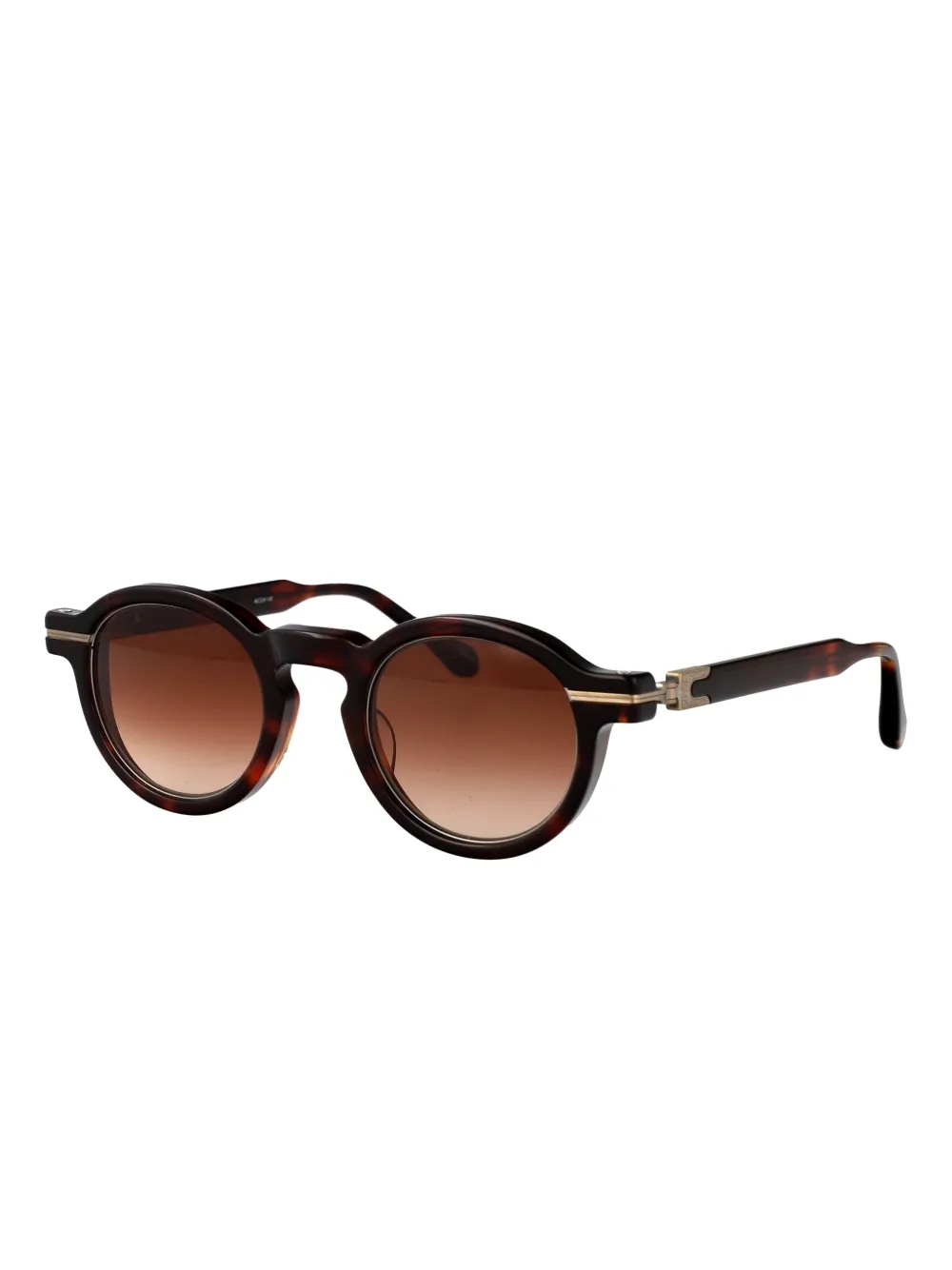 Matsuda M2050 acetate metal round sunglasses Zwart
