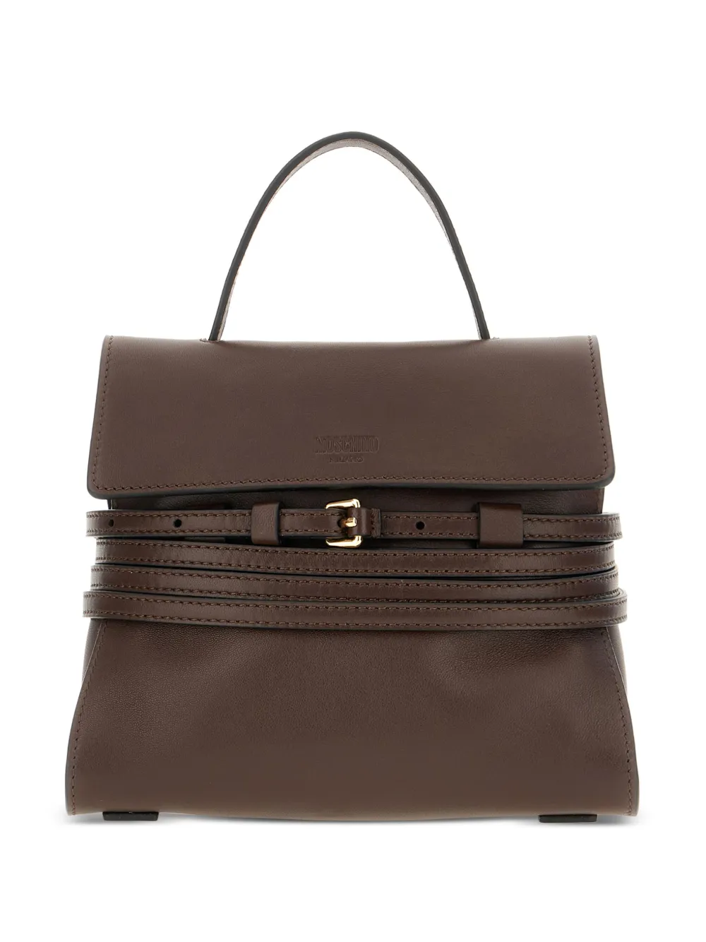 Moschino small Tie Me tote bag - ブラウン Moschino small Tie Me tote bag - ブラウン