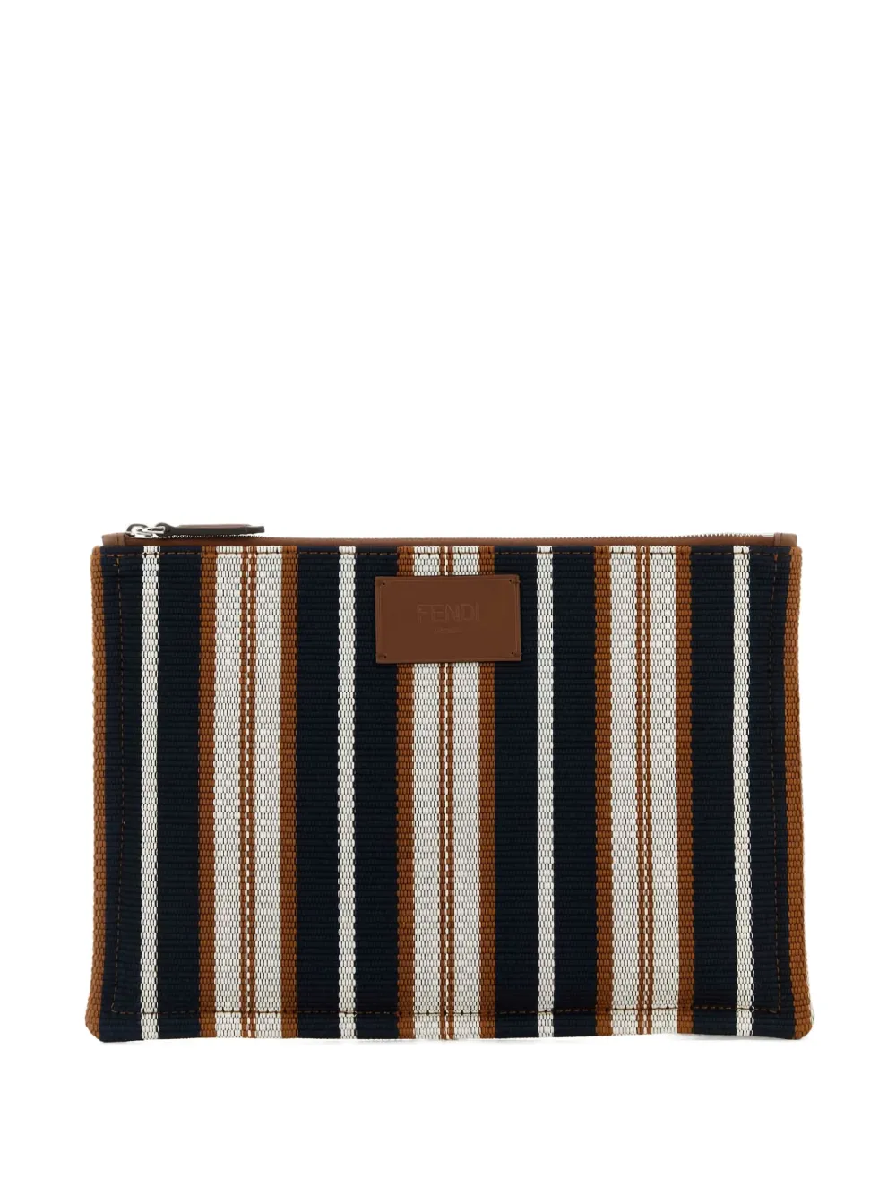 FENDI striped clutch bag - Blu