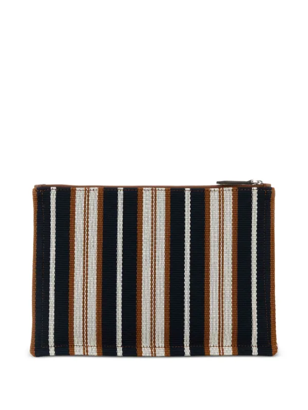 FENDI ストライプ クラッチバッグ | ブルー | FARFETCH JP FENDI ストライプ クラッチバッグ | ブルー | FARFETCH JP