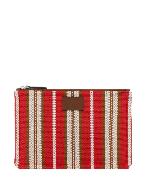 FENDI small striped canvas clutch