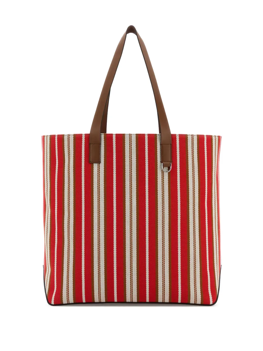 FENDI medium striped postage-stamp tote bag Rood
