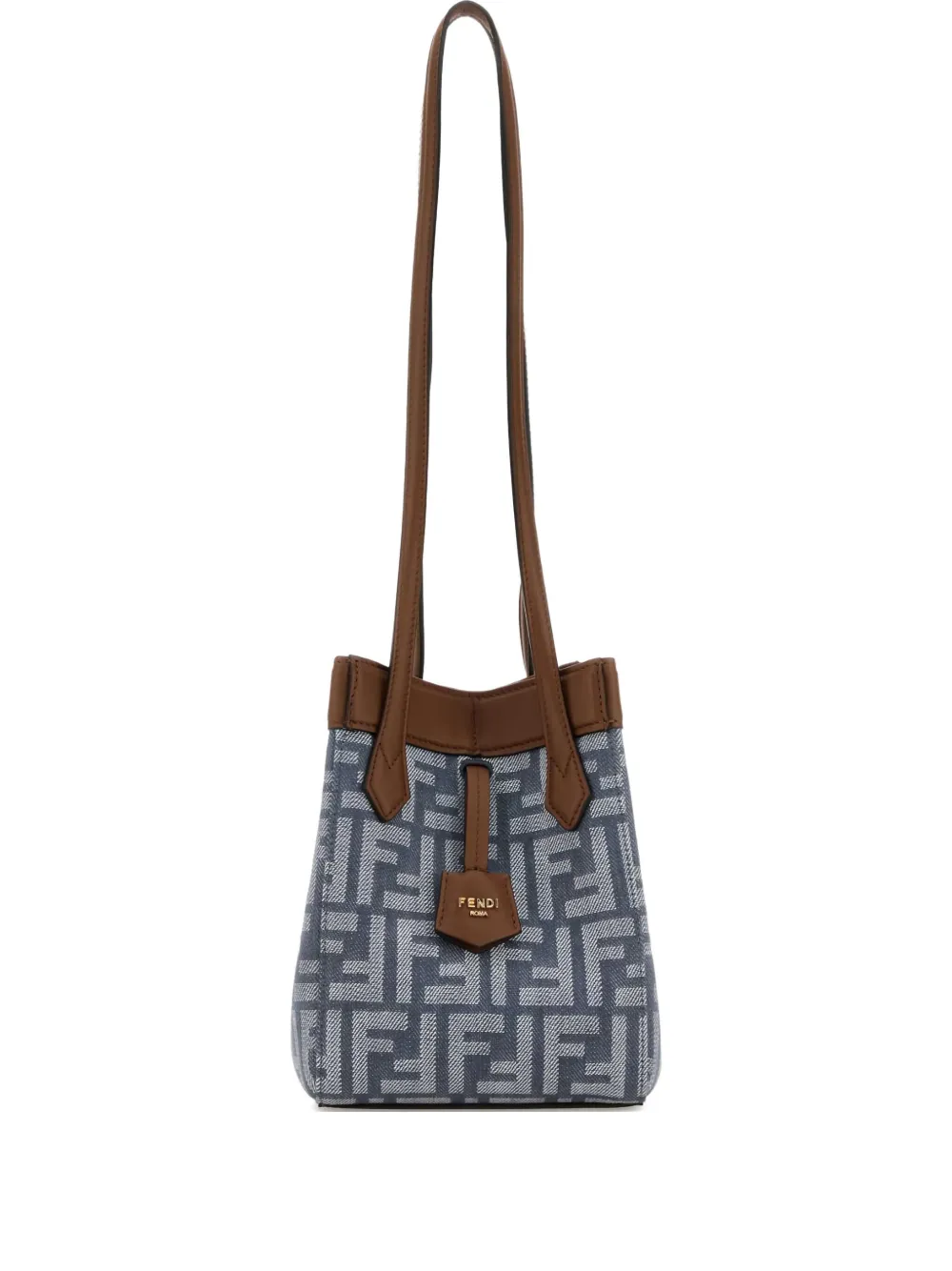 FENDI mini Origami monogram bucket bag Blauw