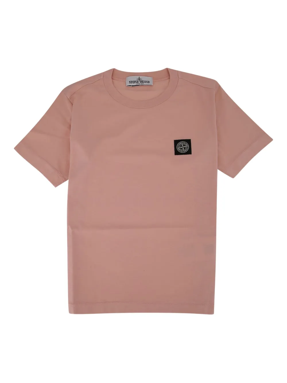 Stone Island Junior logo-patch T-shirt Roze