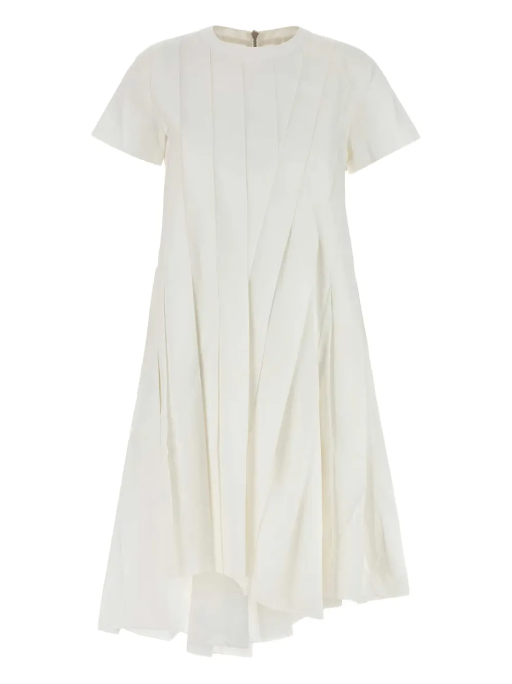 sacai pleated panel dress - ホワイト sacai pleated panel dress - ホワイト
