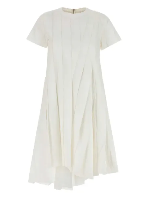 sacai pleated panel dress