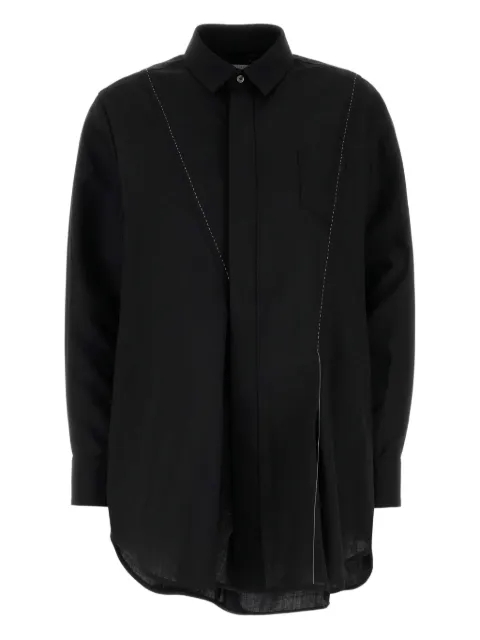 sacai Camisa com pesponto contrastante