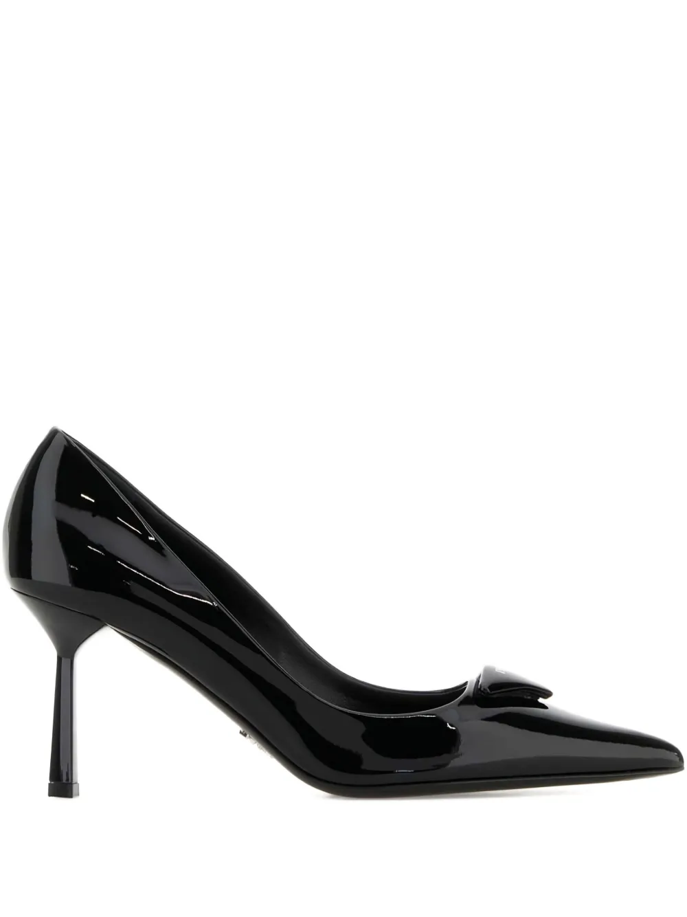 Prada 70mm leather pumps Zwart